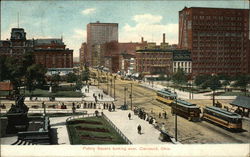 Public Square Looking West Cleveland, OH Postcard Postcard