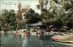 Boat Landing, Olentangy Park Columbus, OH Postcard Postcard