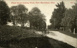 Front Street Looking West New Marshfield, OH Postcard Postcard