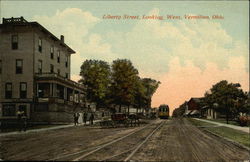 Liberty Street Looking West Vermilion, OH Postcard Postcard