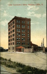 Lima Locomotive Office Building Postcard