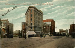 Flatiron Building, Corner Howard and Main Akron, OH Postcard Postcard