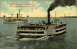 Steamers Wehrle and Boeckling, Sandusky Bay Ohio Postcard Postcard