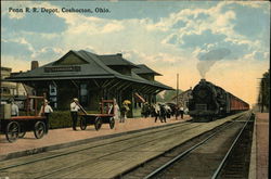 Penn R.R. Depot Coshocton, OH Postcard Postcard