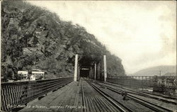 B. & O. Bridge and Tunnel Harpers Ferry, WV Postcard Postcard