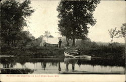 Hunting and Camping on Lake Winnebago, Wis. Wisconsin Postcard Postcard