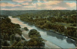 The Des Moines River looking south from Viaduct Postcard