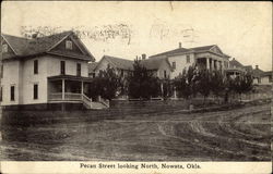 Pecan Street Looking North Nowata, OK Postcard Postcard