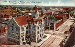 Bird's Eye View of Town, Looking Northeast Wichita, KS Postcard Postcard