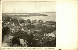 View of Town and Clearwater Lake Postcard