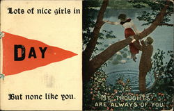 Lots of Nice Girls in Day But None Like You. My Thoughts are Always of You Postcard