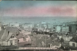 Bird's Eye View of Town Postcard