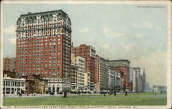 Michigan Avenue and Grant Park North from Blackstone Hotel Chicago, IL Postcard Postcard