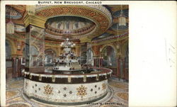 Buffet, New Brevoort Postcard