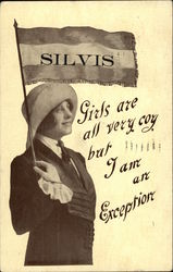 Silvis Girls are All Very Coy but I am an Exception Postcard