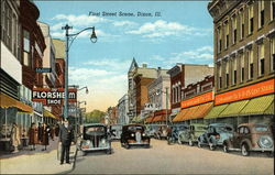 First Street Dixon, IL Postcard Postcard