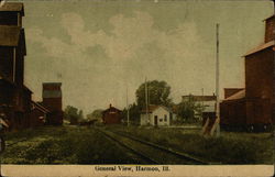 View of Town Harmon, IL Postcard Postcard