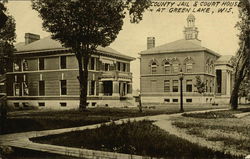 County Jail and Court House Green Lake, WI Postcard Postcard