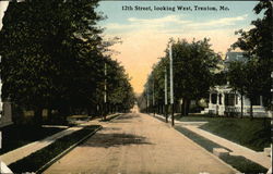 12th Street Looking West Postcard