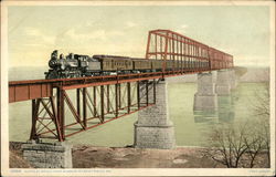 Santa Fe bridge over Missouri River at Sibley, Mo Postcard Postcard