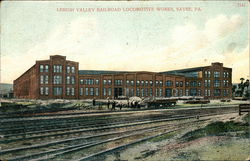 Lehigh Valley Railroad Locomotive Works Sayre, PA Postcard Postcard