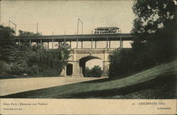 Eden Park - Entrance and Viaduct Cincinnati, OH Postcard Postcard