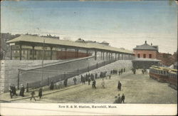 New B. & M. Station Postcard