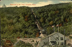 Railroad Up Mt. Tom Holyoke, MA Postcard Postcard