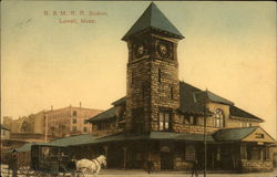 B. & M.R.R. Station Postcard