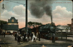 R.R. Station Lynn, MA Postcard Postcard