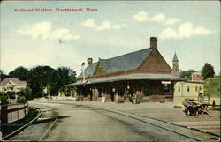 Railroad Station Marblehead, MA Postcard Postcard