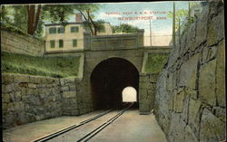 Tunnel Near B. & M. Station Newburyport, MA Postcard Postcard