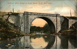 Railroad Arch Bridge - Built 1848 Postcard