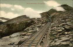 Mount Washington and Railroad Postcard