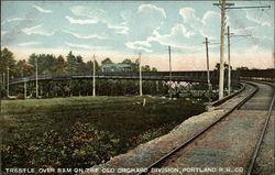 Trestle Over B&M on the Old Orchard Division, Portland R.R. Co. Maine Postcard Postcard