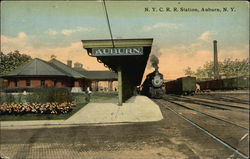 N.Y.C.R.R. Station Auburn, NY Postcard Postcard