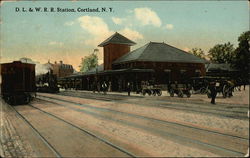 D. L. & W. R. R. Station Cortland, NY Postcard Postcard