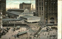 Entrance to Brooklyn Bridge Postcard