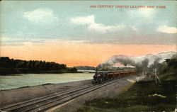 20th Century Limited Leaving New York Locomotives Postcard Postcard