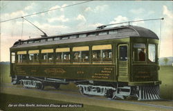 Car on Glen Route Between Elmira and Watkins Postcard