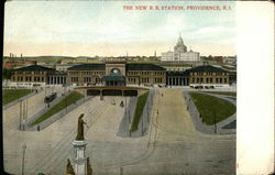 The New R. R. Station Providence, RI Postcard Postcard