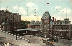 Railway Station and King Edward Hotel Halifax, NS Canada Nova Scotia Postcard Postcard