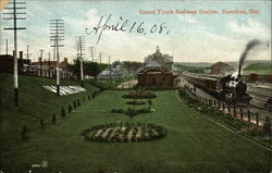 Grand Trunk Railway Station Hamilton, ON Canada Ontario Postcard Postcard