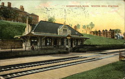 Winter Hill Station Somerville, MA Postcard Postcard