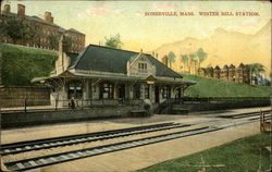 Winter Hill Station Somerville, MA Postcard Postcard