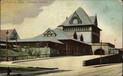 Railway Station Springfield, MA Postcard Postcard