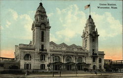 Union Station Worcester, MA Postcard Postcard