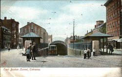 East Boston Tunnel - Entrance Massachusetts Postcard Postcard