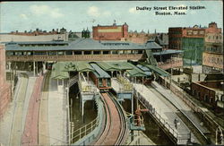 Dudley Street Elevated Station Boston, MA Postcard Postcard