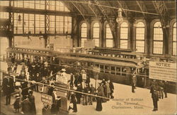 Interior of Sullivan Square Terminal Postcard